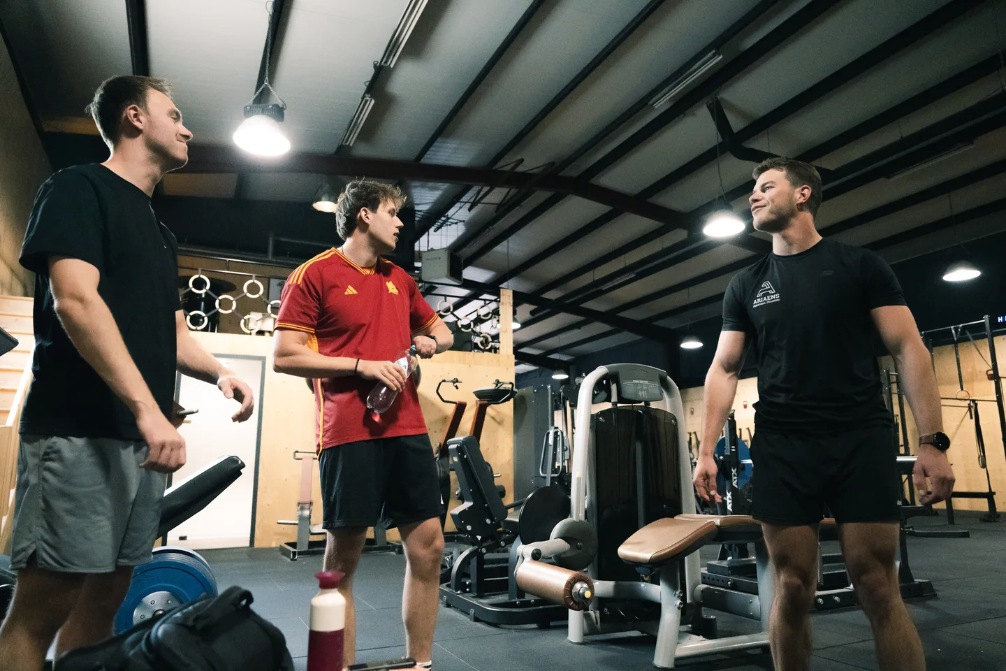 Active group workout in the gym